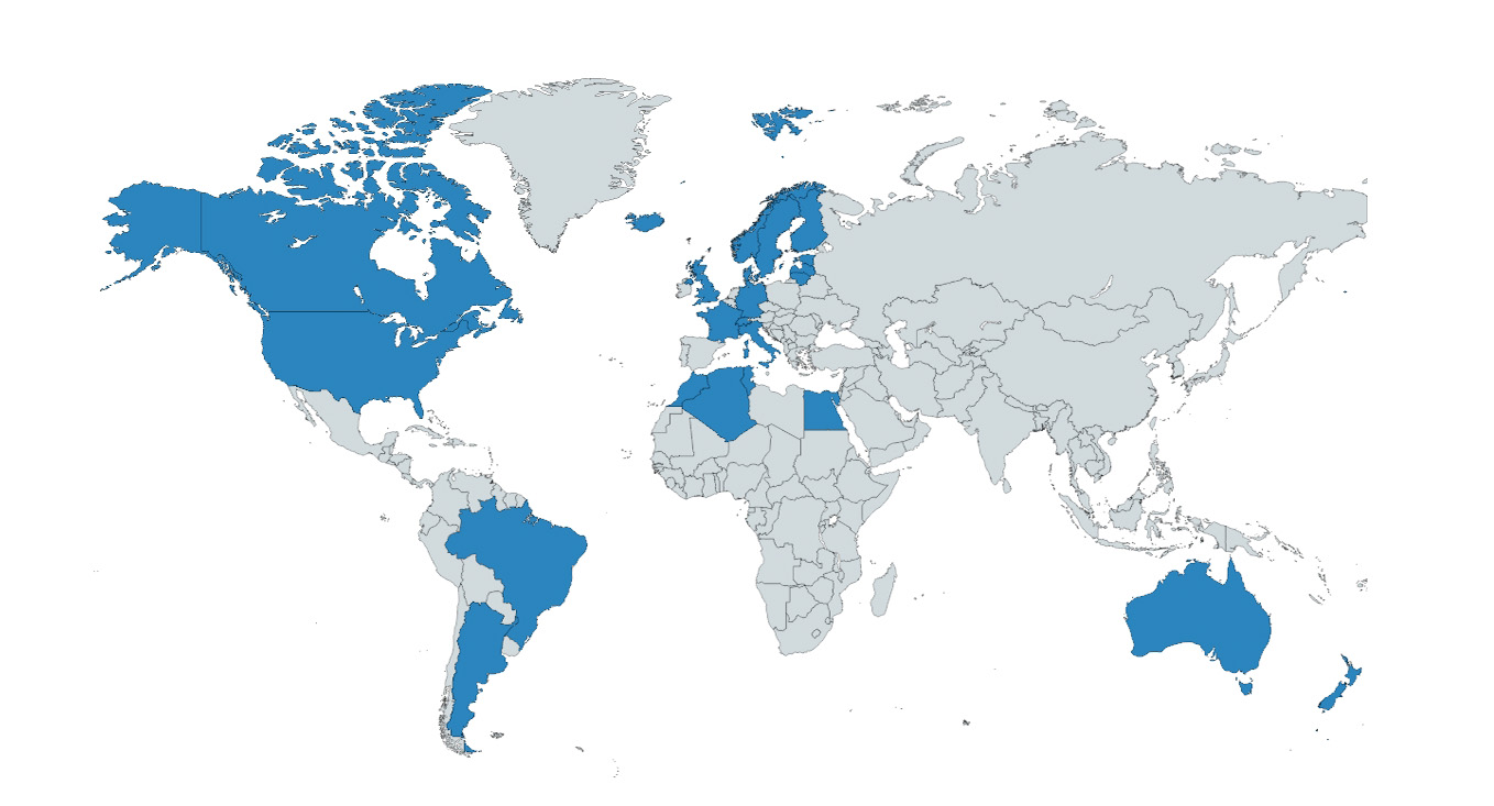 Mappa delle comunità italiane nel mondo